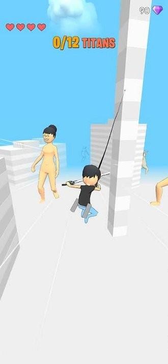 人类大战巨人游戏(titans3d)下载,人类大战巨人,橡皮人手游